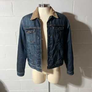 Sherpa Lined Denim Trucker Jacket